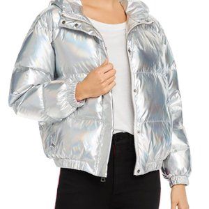 Alice and Olivia metallic down puffer jacket